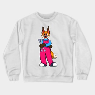 Fox as Craftsman with Tools Crewneck Sweatshirt